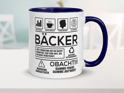 Achtung Probleme Bäcker | Bäckerei Backen Konditor Geschenk Humor Geschenkidee