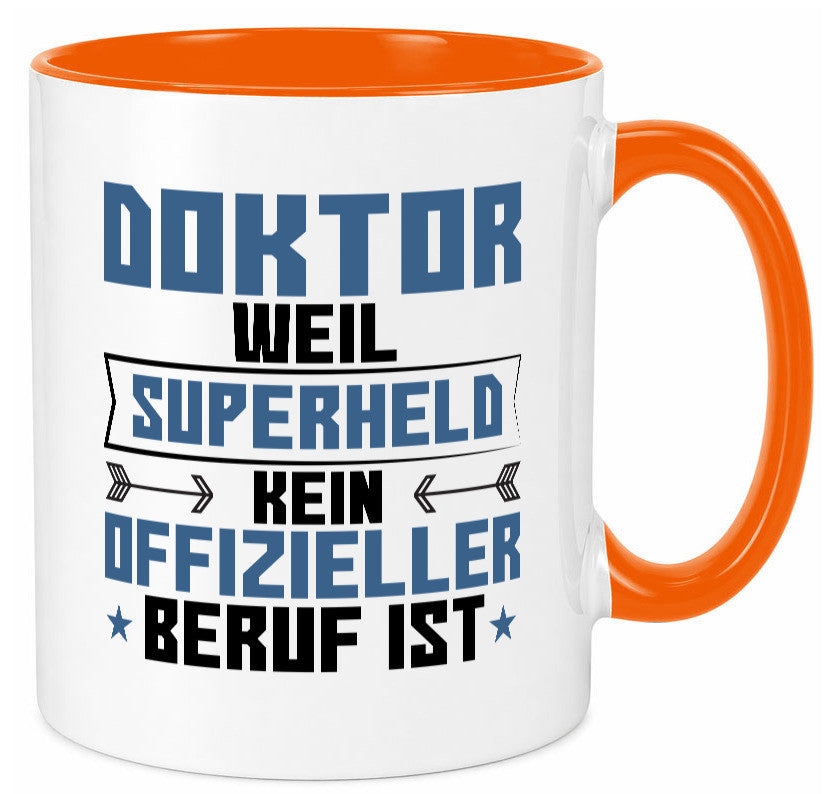 Superheld Doktor | Doktorand Doktortitel lustiger Spruch Geschenk Humor Tasse