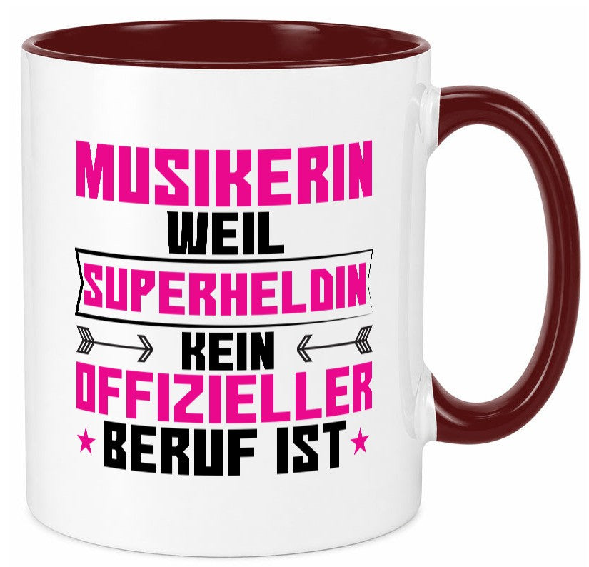Superheldin Musikerin | Musik Musikantin Humor Geschenkidee Tasse