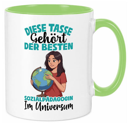 Im Universum: Sozialpädagogin | Humor Pädagogin lustig Geschenkidee Geschenk Tasse