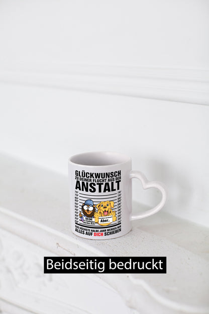 Glückwunsch zu deiner Flucht | Abschiedgeschenk v3 Geschenk Humor Geschenkidee