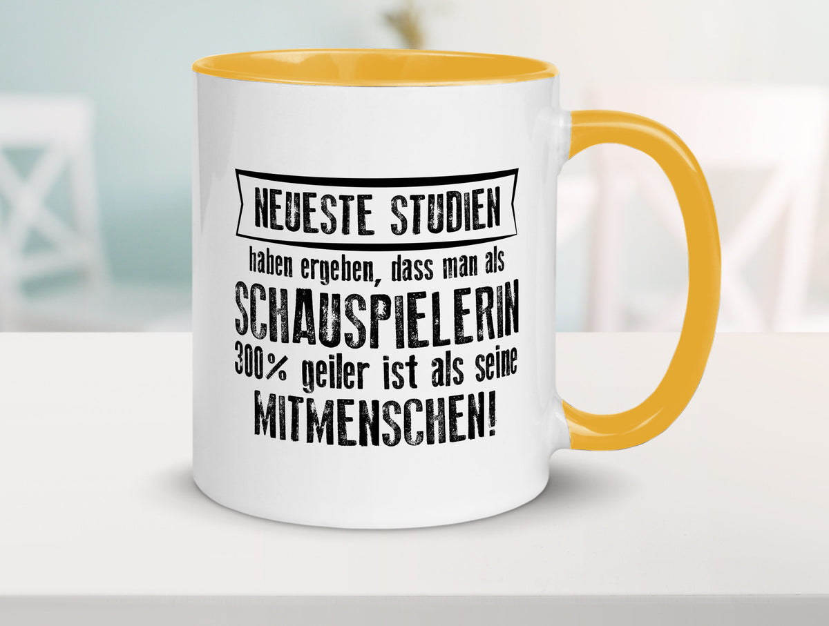 Neuste Studien: Schauspielerin | Theater Geschenkidee Humor Tasse