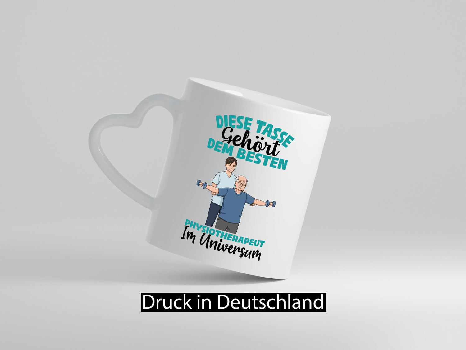 Im Universum: Physiotherapeut Geschenkidee Humor Tasse
