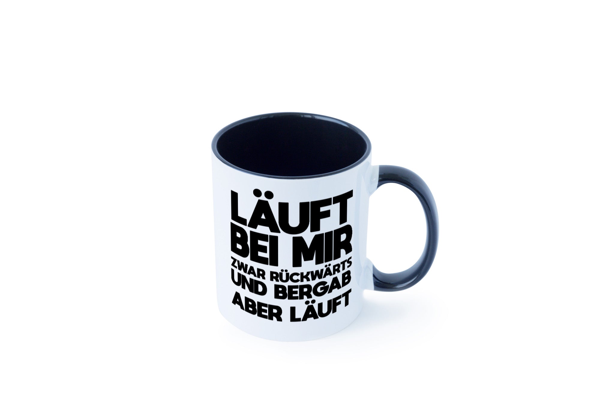 Läuft bei mir | Rückwerts aber Motivation Geschenkidee Humor Tasse