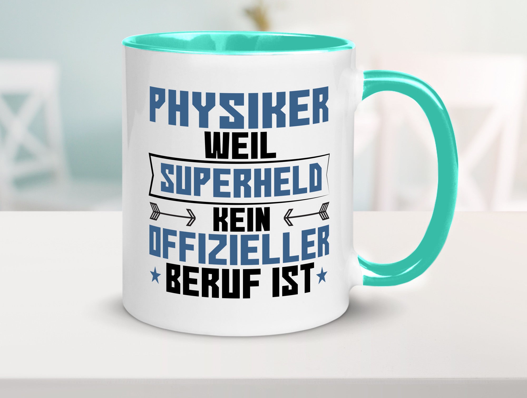 Superheld Physiker | Physik Geschenk Humor Geschenkidee lustiger Spruch Tasse