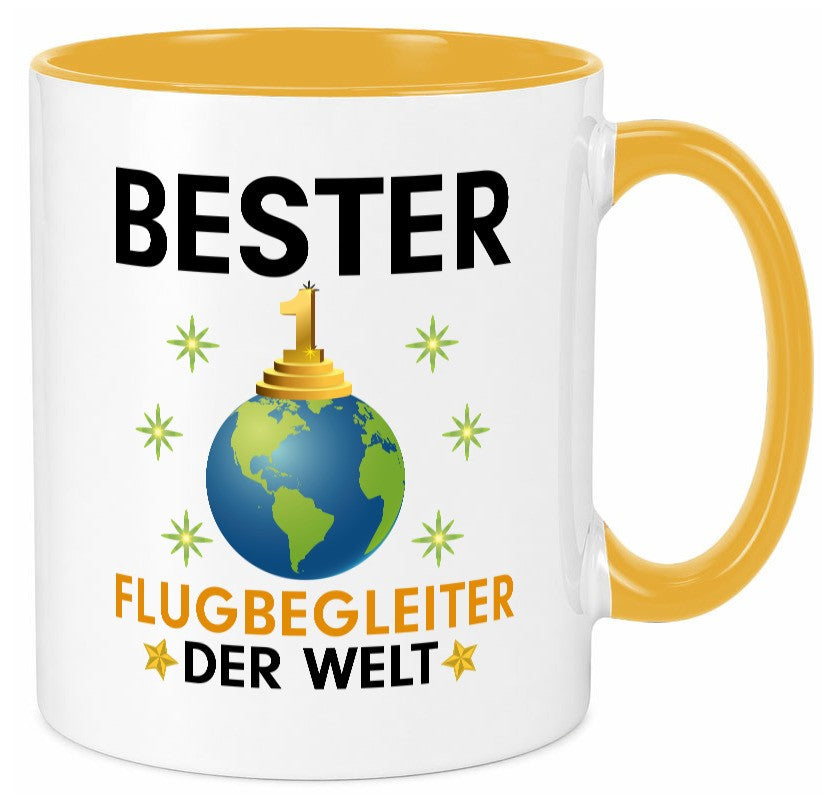 Welt Bester Flugbegleiter | Steward Flughafen Geschenkidee Humor Tasse