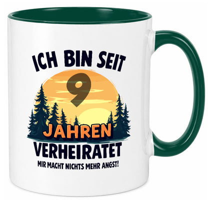 Ich bin Verheiratet | 9. Hochzeitstag Ehepaar v2 Geschenkidee Humor Tasse