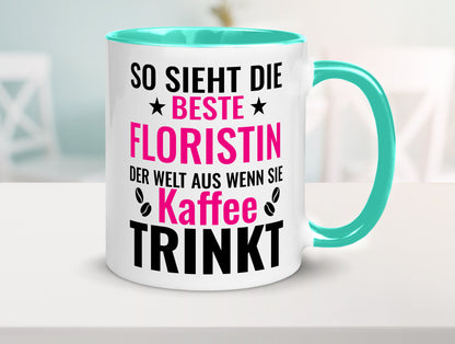 Kaffee trinkt: Floristin | Blumen Verkäuferin lustiger Spruch Geschenk Humor