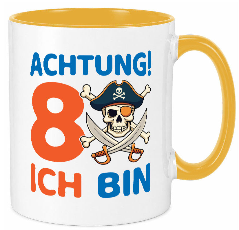 8. Geburtstag | 8 Jahre Pirat Geschenk Geschenkidee lustiger Spruch Tasse