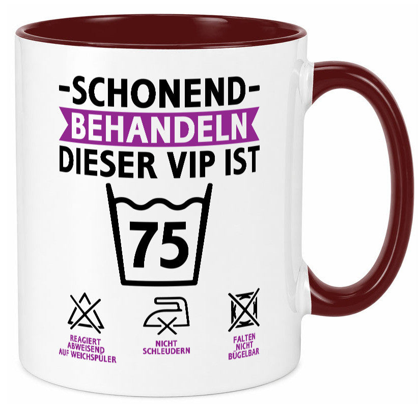 75 Geburtstag | schonend behandeln Jahre v2 lustiger Spruch Geschenk