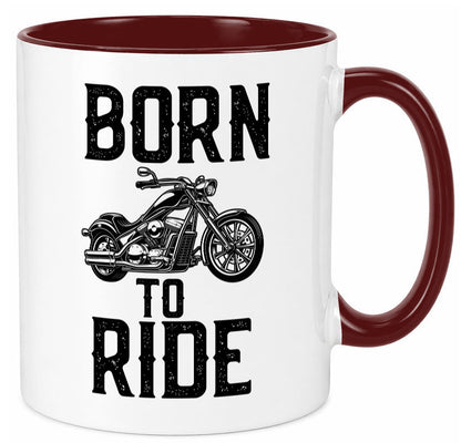 Born to ride | Biker Tasse Motorradfahrer Motorrad lustiger Spruch Geschenk