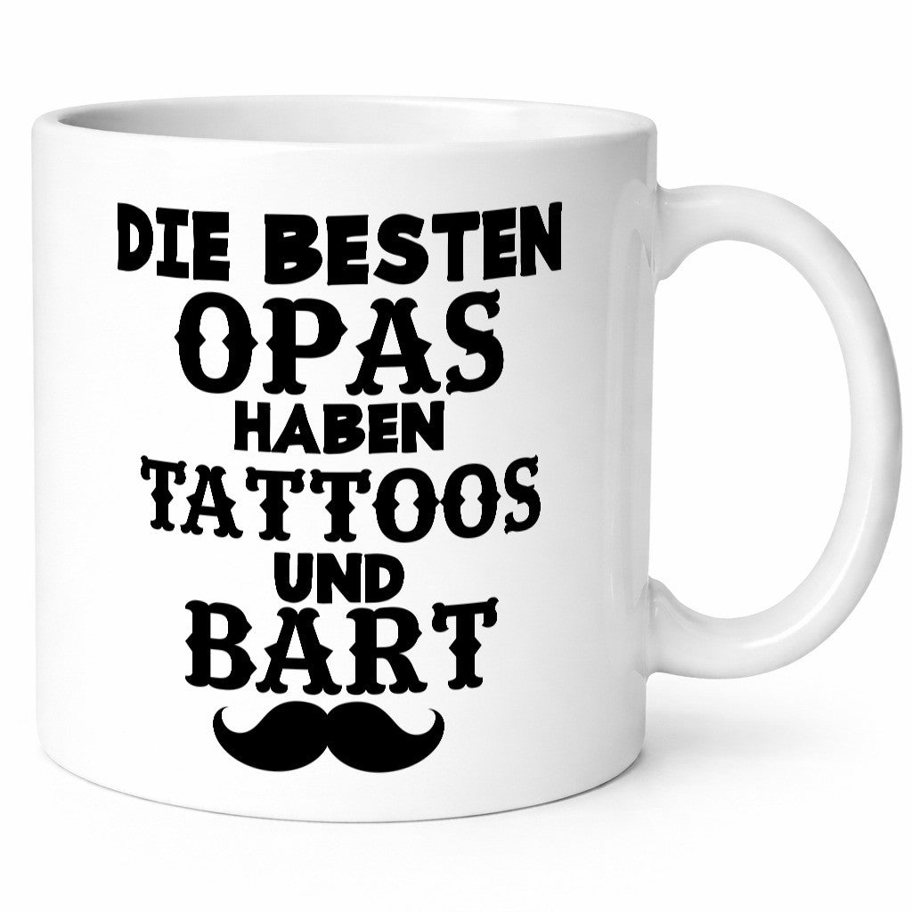 Best Grandpas Have Tattoos and Beards | Moustache Humor Family Gift Idea