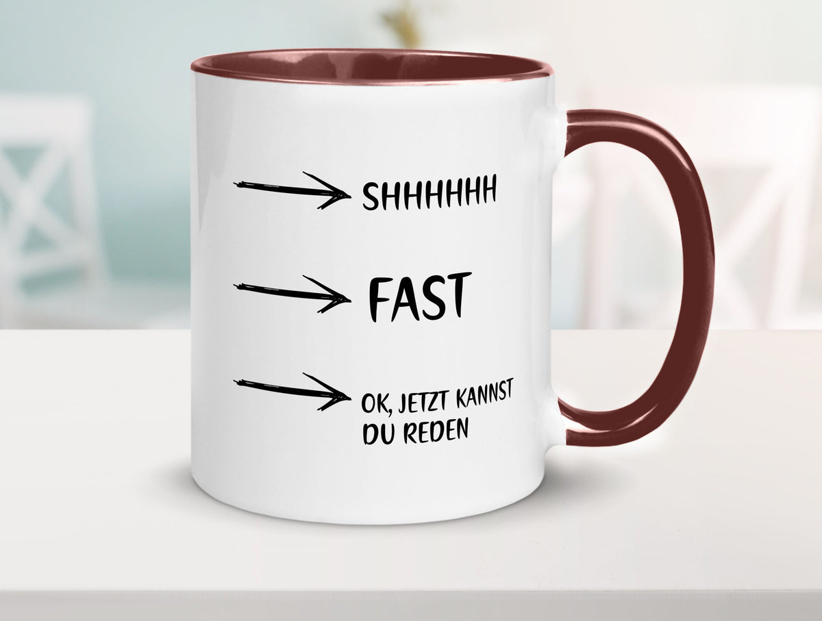 Jetzt kannst du reden | Morgenmuffel Kaffeetrinker Humor Geschenkidee Tasse