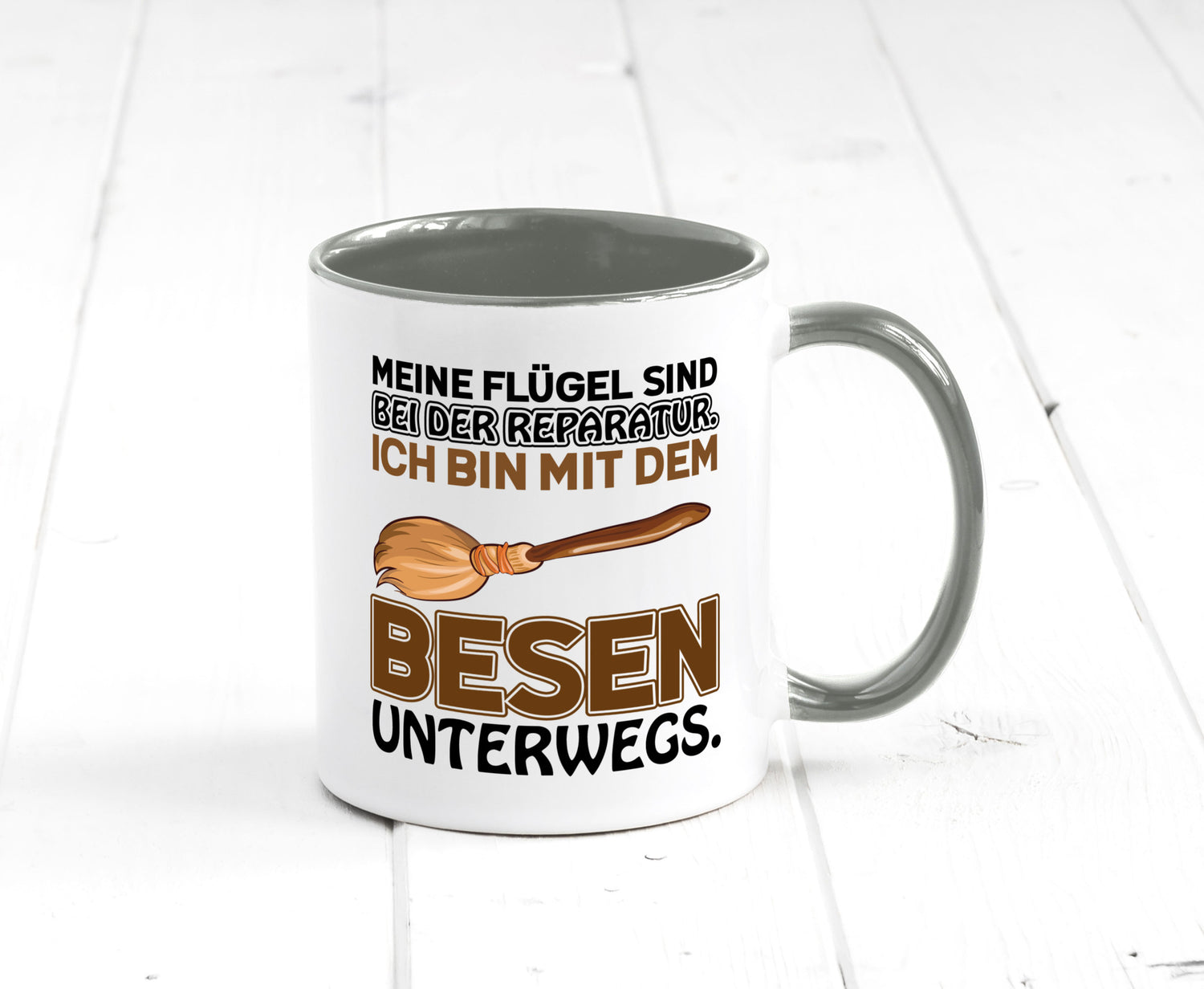 Flügel Reperatur lustig Humor Geschenkidee Geschenk Tasse