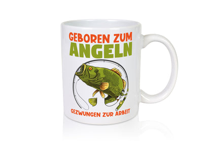 Geboren zum Angeln | Angler Tasse Fischer Spruch Humor Geschenkidee