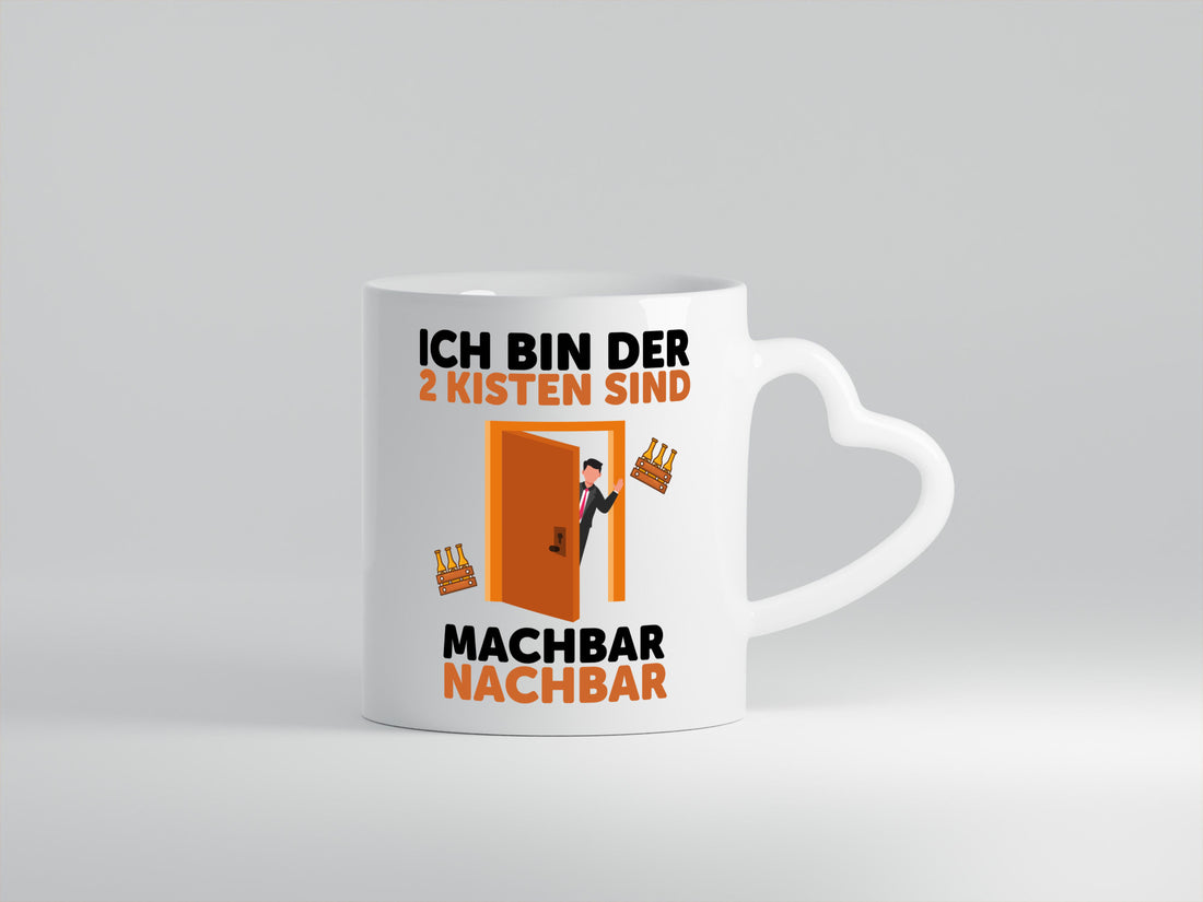 2 Kisten Bier | witziger Spruch Nachbar Einweihung Humor Geschenkidee Tasse