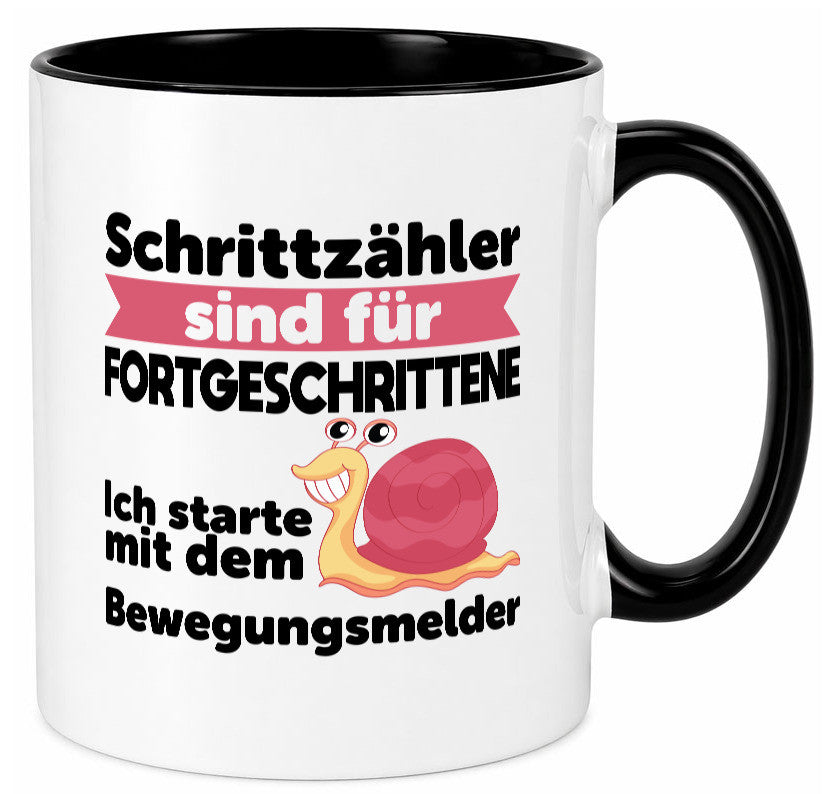 Schrittzähler Fortgeschrittene, Bewegungsmelder | Schnecke Geschenk Humor