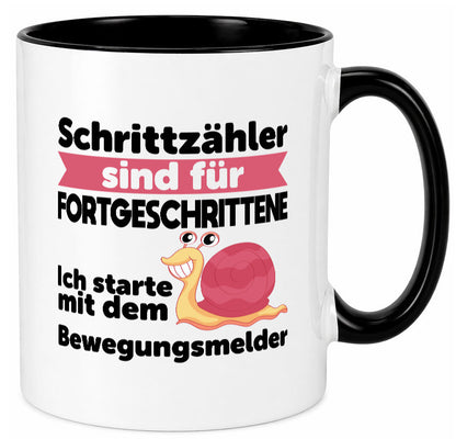 Schrittzähler Fortgeschrittene, Bewegungsmelder | Schnecke Geschenk Humor