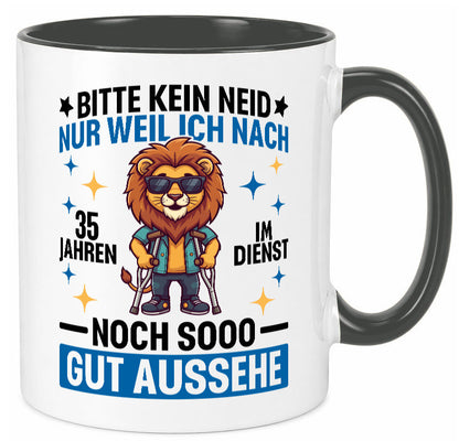 35 Jahre im Dienst | Arbeitsjubiläum Arbeit lustig Kollegen Büro Geschenk Tasse
