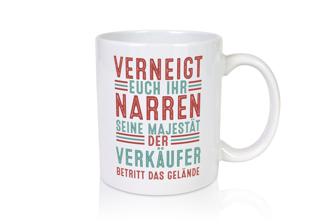 Verneigt euch: Verkäufer | Kollege Verkaufsjob lustiger Spruch Geschenk Arbeit Tasse