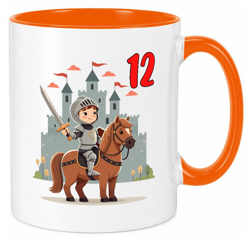 12. Geburtstag | 12 Jahre Ritter Junge Schloss lustiger Spruch Geschenk Tasse