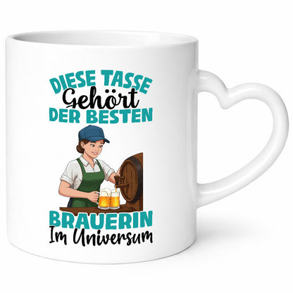 Im Universum: Brauerin | Bier Brauerei lustiger Spruch Geschenk Humor