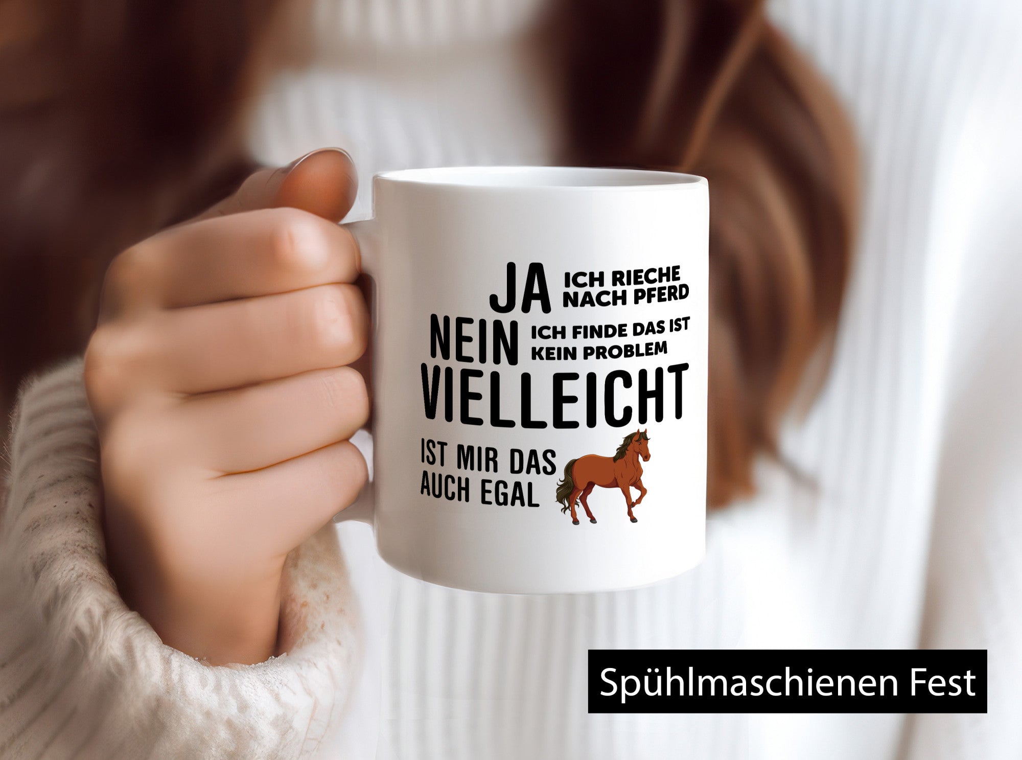 Ja ich rieche nach Pferd | Ist mir egal liebe Pferde Geschenkidee Humor Tasse