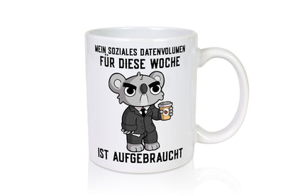 Soziales Datenvolumen | wütender Bär Einzelgänger Nerd Geschenkidee Humor Tasse