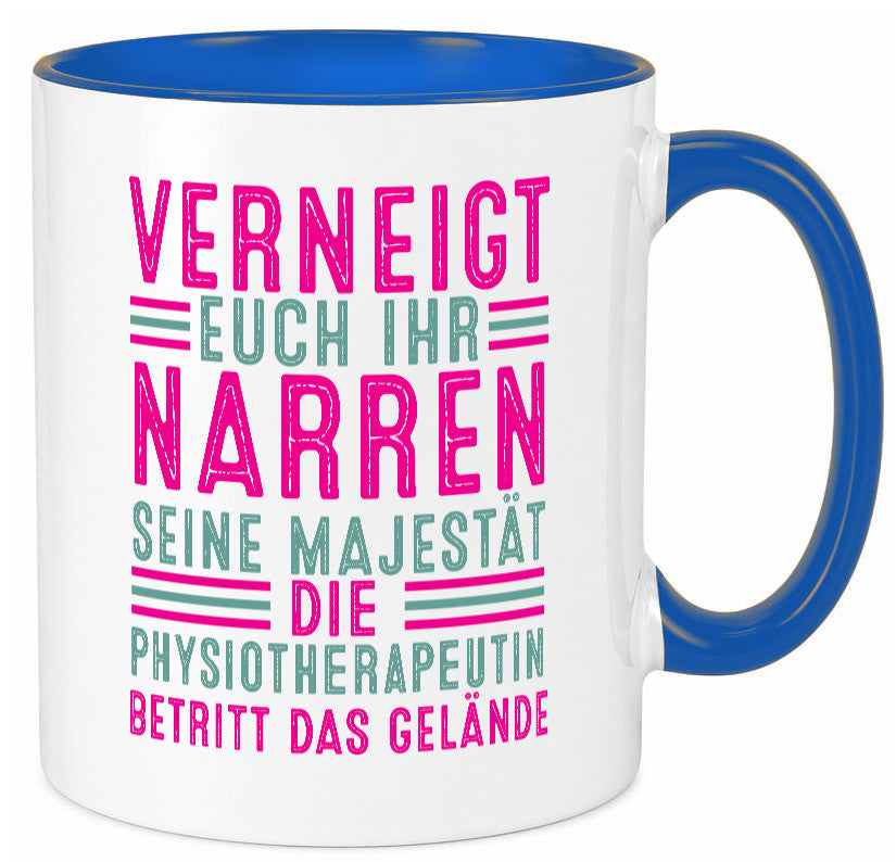Verneigt euch: Physiotherapeutin Humor Geschenkidee Tasse