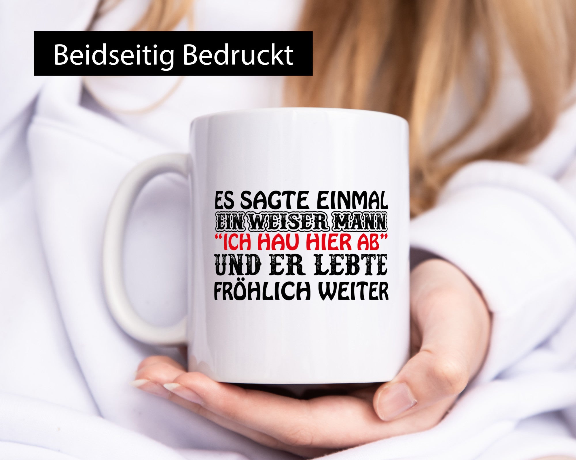 Weiser Mann lustiger Spruch Geschenk Humor Geschenkidee Tasse