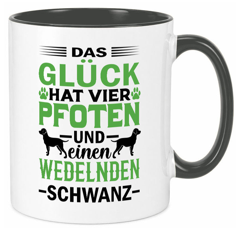 Das Glück hat 4 Pfoten | Hundeliebhaber Ich liebe Hunde Geschenk Tierliebhaber