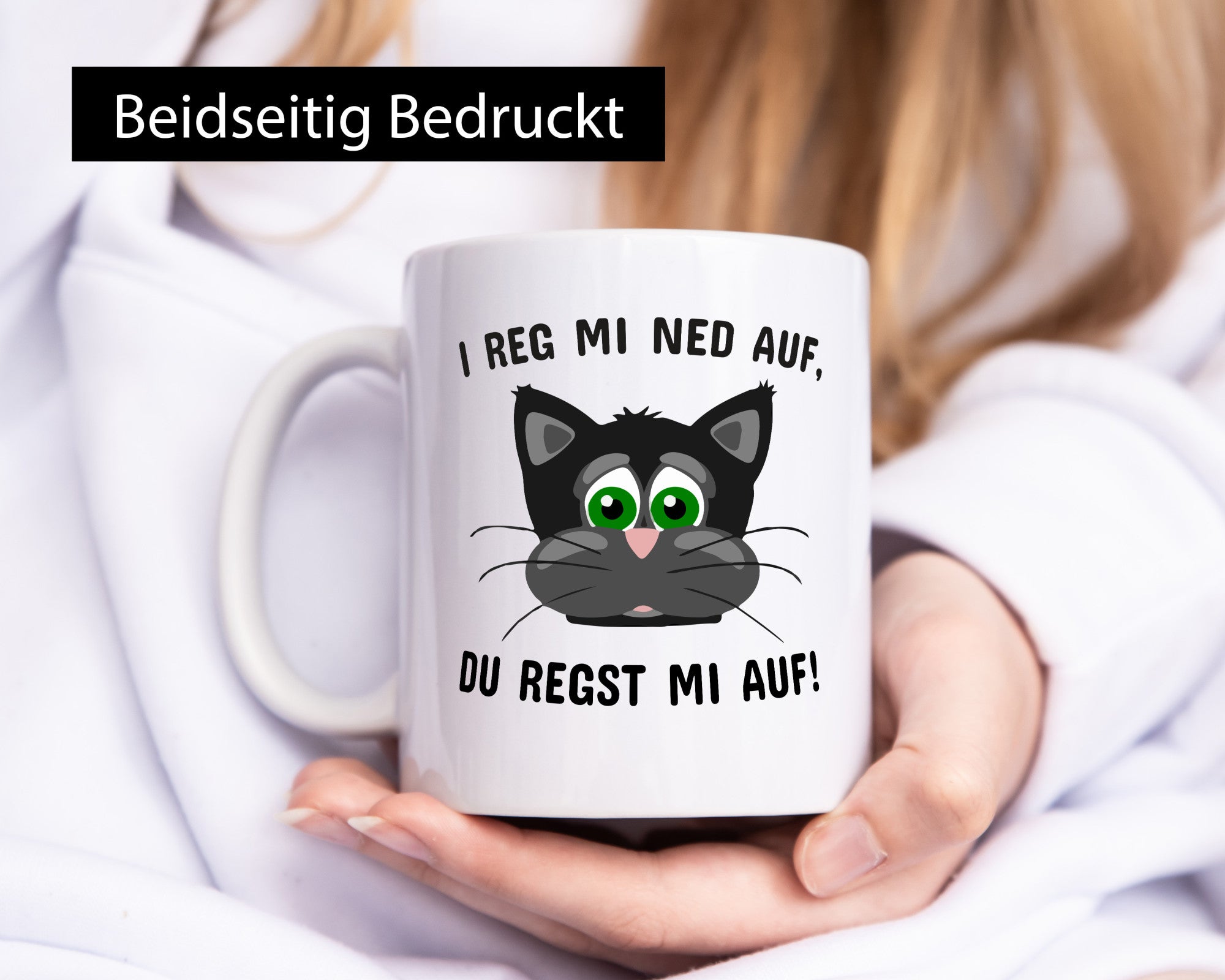 Bayrisch | Bayerisch Spruchtasse mürrische Katze lustiger Spruch Geschenk