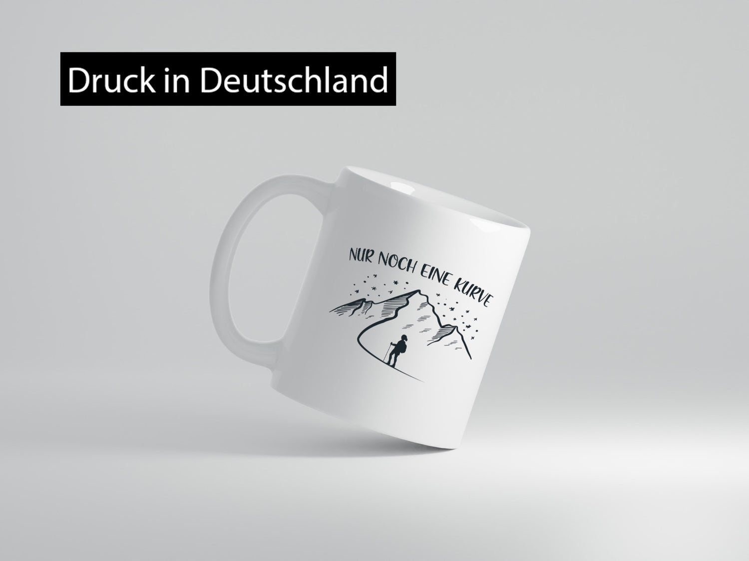 Nur noch eine Kurve | Berge Wanderin Sterne lustig Humor Geschenkidee Geschenk