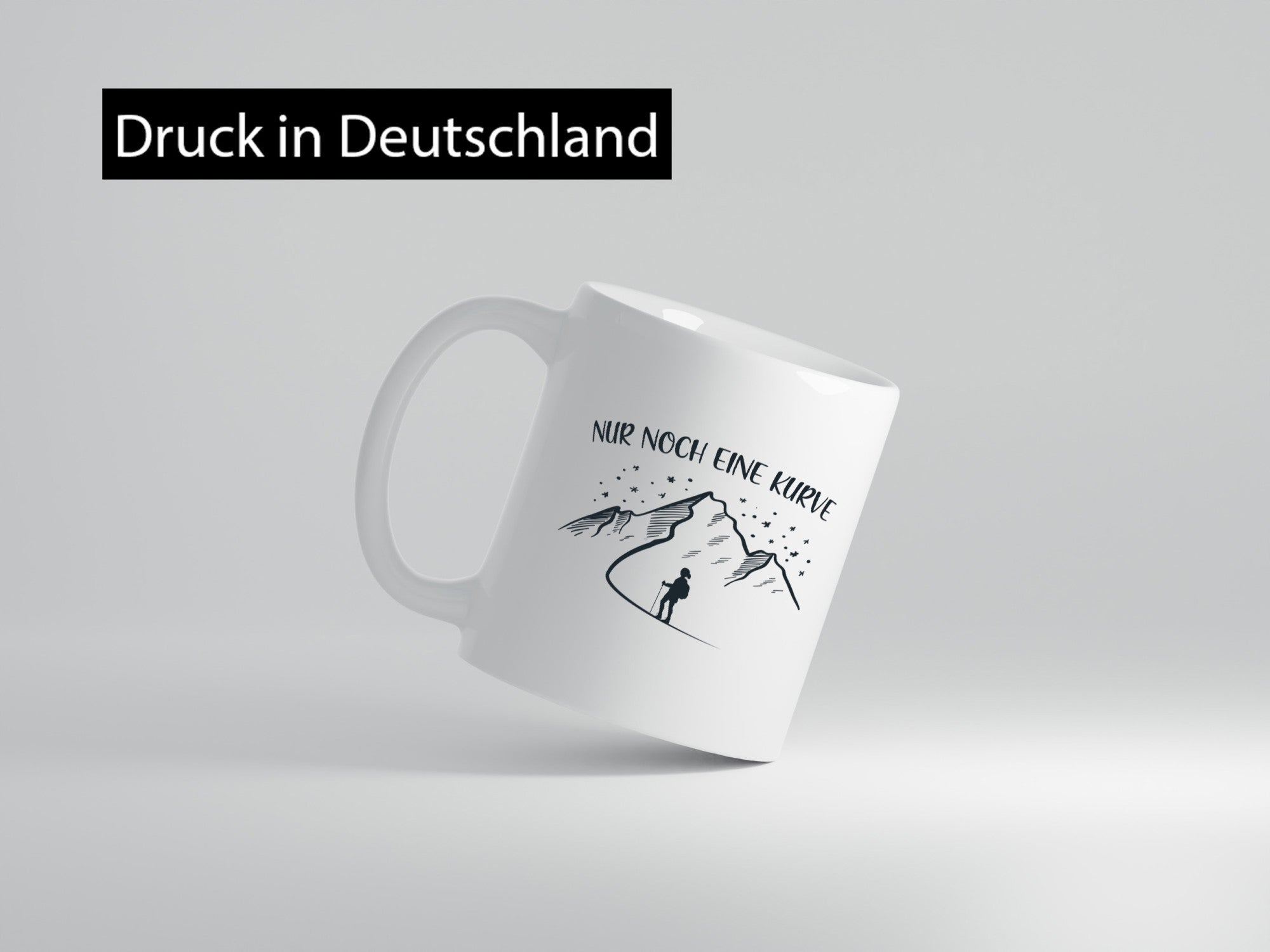 Nur noch eine Kurve | Berge Wanderin Sterne lustig Humor Geschenkidee Geschenk