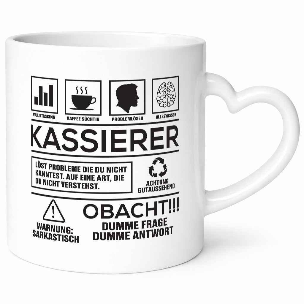 Achtung Probleme Kassierer Humor Geschenkidee Tasse