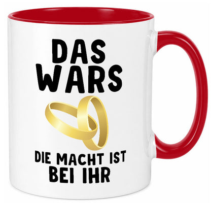 Die macht ist bei ihr | Hochzeit Tasse Ehemann Ehe Geschenk Humor Geschenkidee