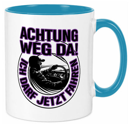 Achtung weg da ich darf jetzt Fahren | Führerschein lustig Humor Geschenkidee