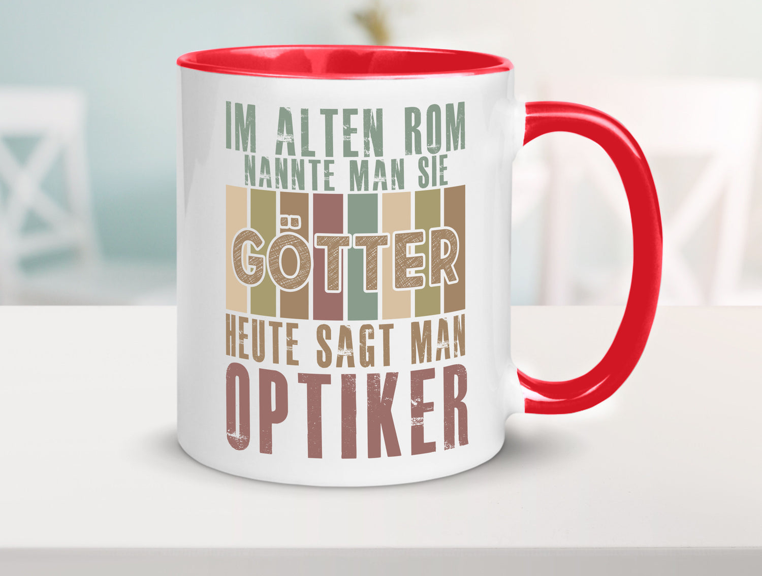 Heute sagt man: Optiker | Augenoptiker Geschenkidee Humor Tasse