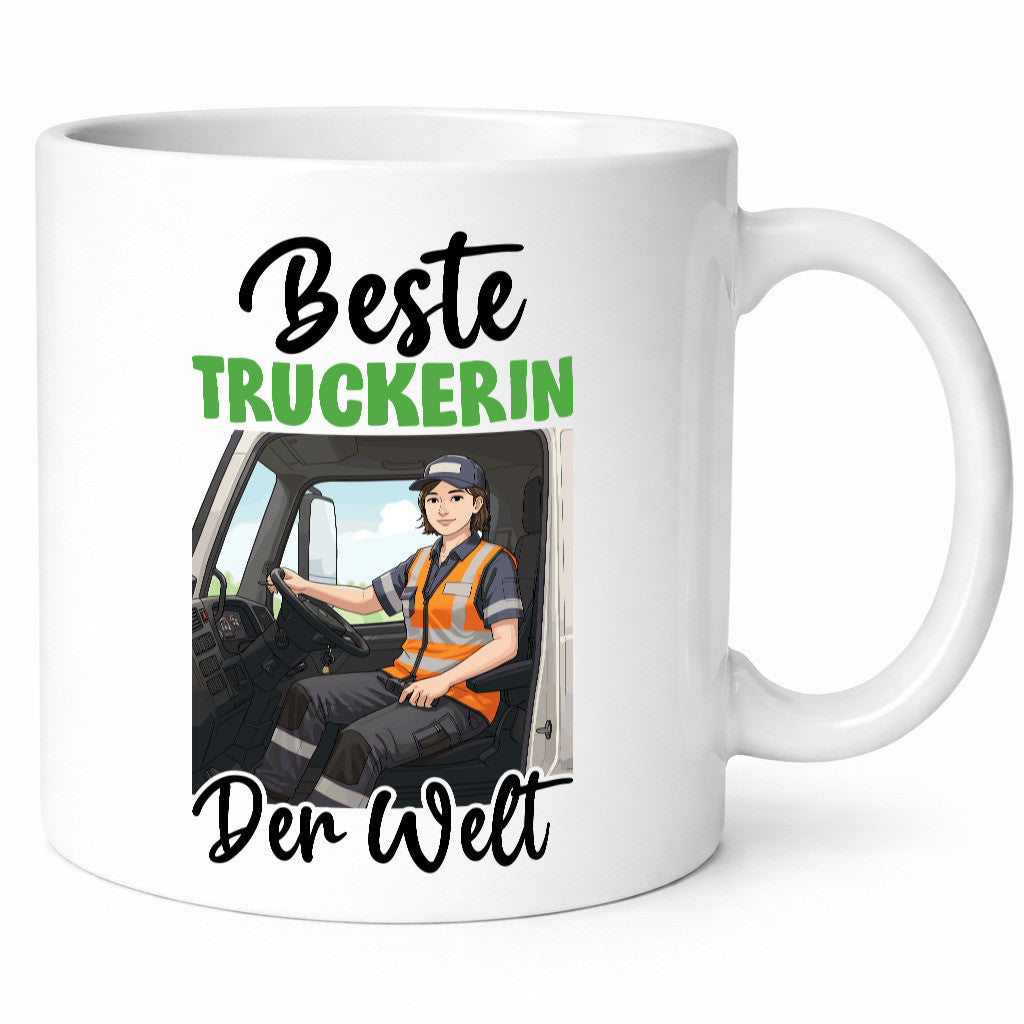 Beste Truckerin | LKW Fahrerin v2 Humor Geschenkidee Tasse