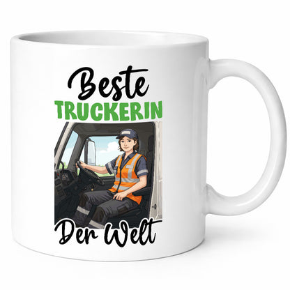 Beste Truckerin | LKW Fahrerin v2 Humor Geschenkidee Tasse