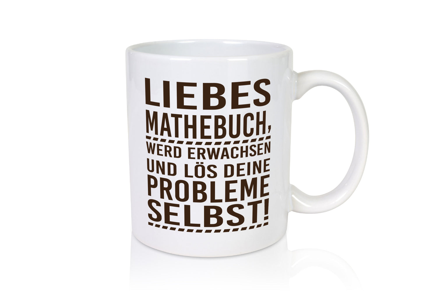 Mathebuch, lös deine Probleme selbst | gestrichelte Linien Geschenkidee Humor
