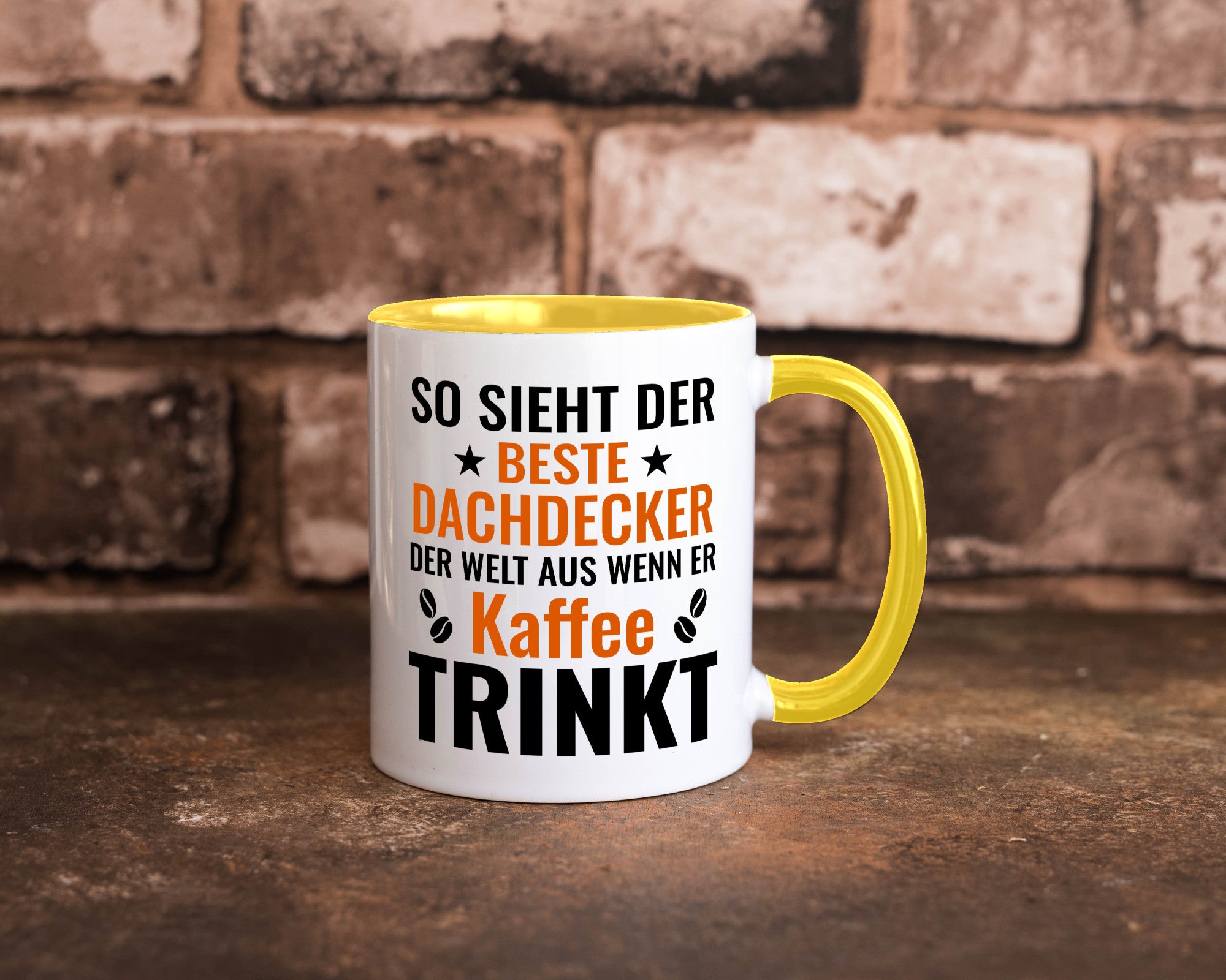 Kaffee trinkt: Dachdecker | Dachbau Hausbau lustig Humor Geschenkidee Geschenk