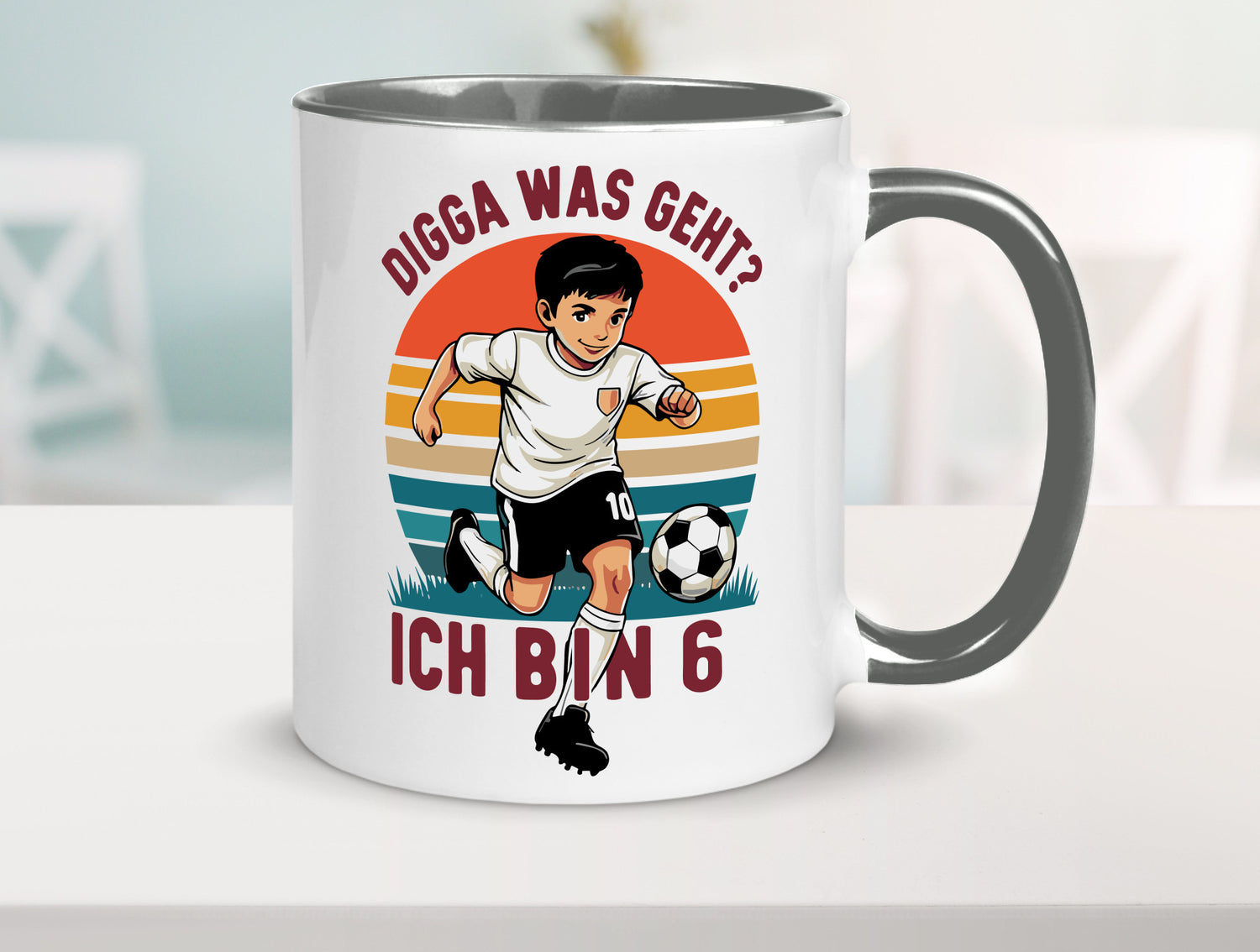 6 Geburtstag | Jahre Digga was geht ab Fußball lustiger Spruch Geschenk