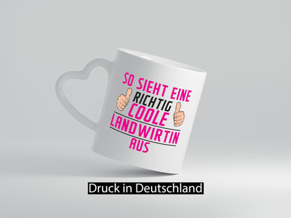 Richtig Coole Landwirtin| Bäuerin | Landwirtschaft Geschenkidee Humor Tasse
