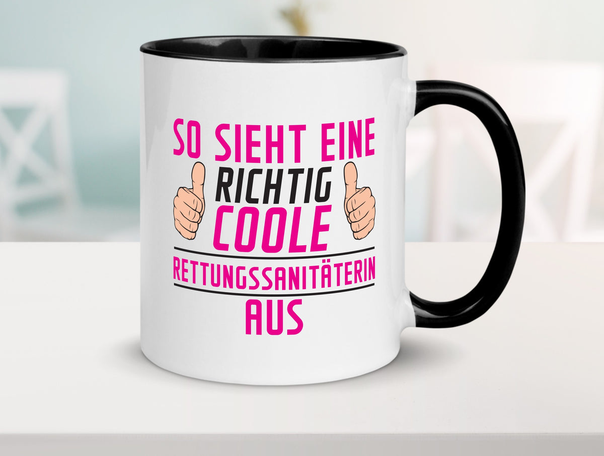 Richtig Coole Rettungssanitäterin | Sanitäter lustiger Spruch Geschenk Humor Tasse