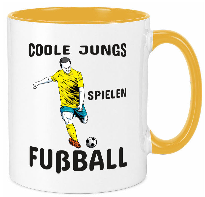 Coole Jungs spielen Fußball | Fußballer Tasse Junge lustiger Spruch Geschenk