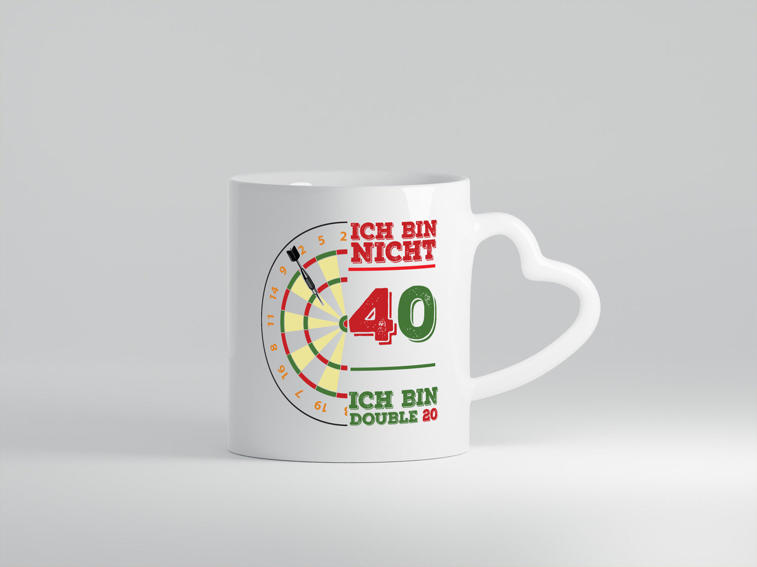 Ich bin nicht 40 double 80 | Dart spieler Geschenkidee Humor Tasse