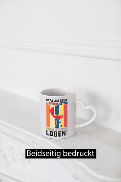 Papa am Grill | Grillmeister BBQ Grillabend v2 Geschenkidee Humor Tasse