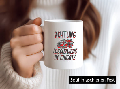 Achtung Löschzwerg im Einsatz | Feuerwehr Feuerwehrkind Geschenk Humor