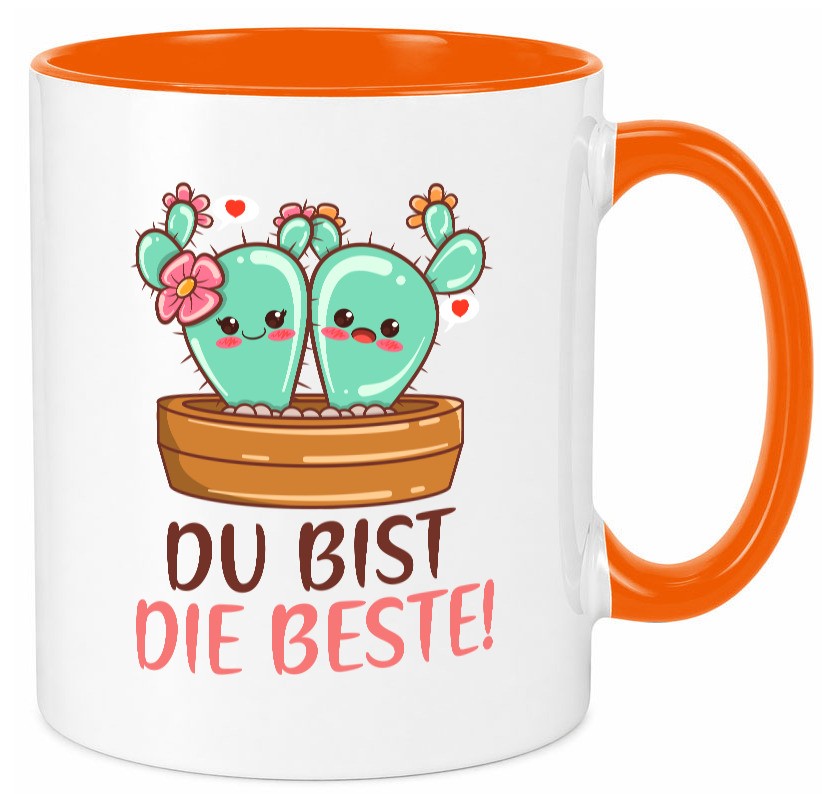 Du bist die Beste | Freundin Kaktus Best Freinds Geschenk Humor Geschenkidee Tasse